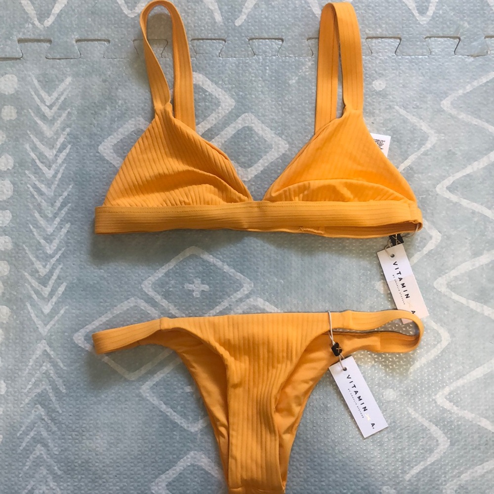 Nwt vitamin a bikini set . Perfect tangelo color to bring out your summer tan!